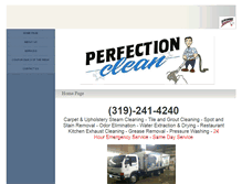 Tablet Screenshot of perfection-clean.com